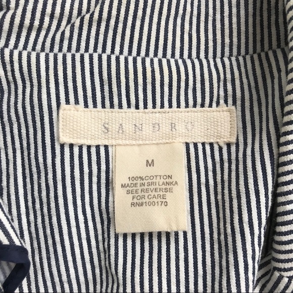 🆕 {Sandro Paris} Seersucker Blazer • Blue & White Stripe • EUC • Size Medium - Picture 4 of 8